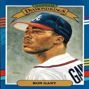 Ron Gant (Atlanta Braves) Vintage Donruss '91  Diamond Kings Card - Number 10